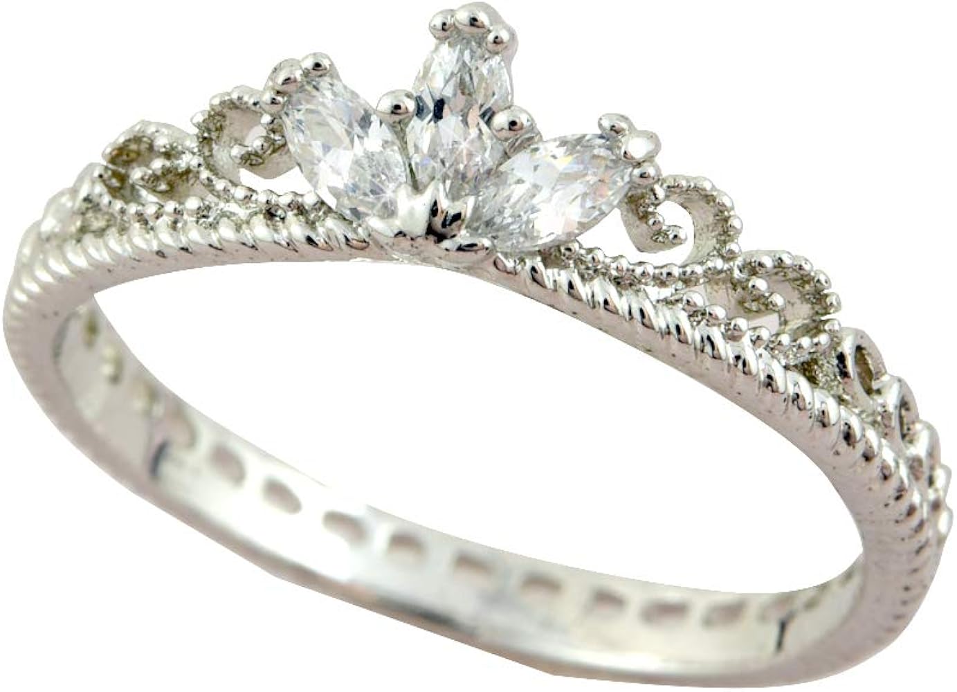 Amazon | リング 指輪 レディース 最高級スワロフスキー ティアラ 姫